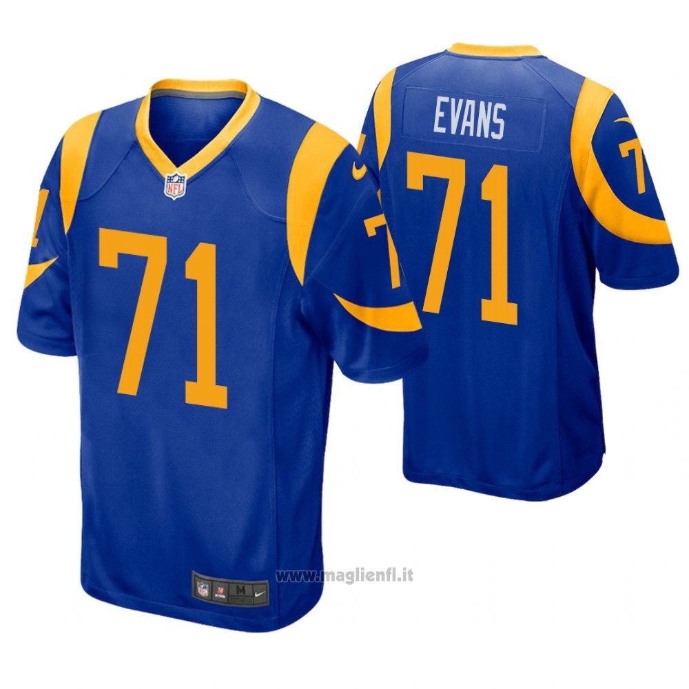Maglia NFL Game Los Angeles Rams Bobby Evans Blu